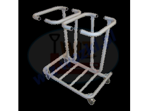 Stojak na kołach na 2 worki 80 l.