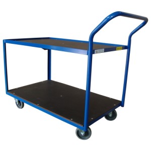 Wózek platformowy magazynowy dwupółkowy 2P SPW 1060-125 250 kg konstrukcja spawana